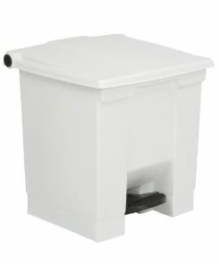 Rubbermaid Step On Pedal Bin White 30.5Ltr