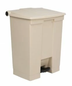 Rubbermaid Step On Pedal Bin Beige 68Ltr