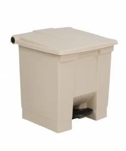 Rubbermaid Step On Pedal Bin Beige 30.5Ltr