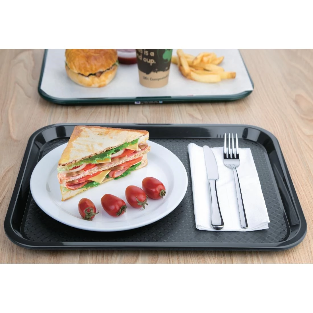 Olympia Kristallon Foodservice Tray Charcoal 305 X 415mm - Image 4
