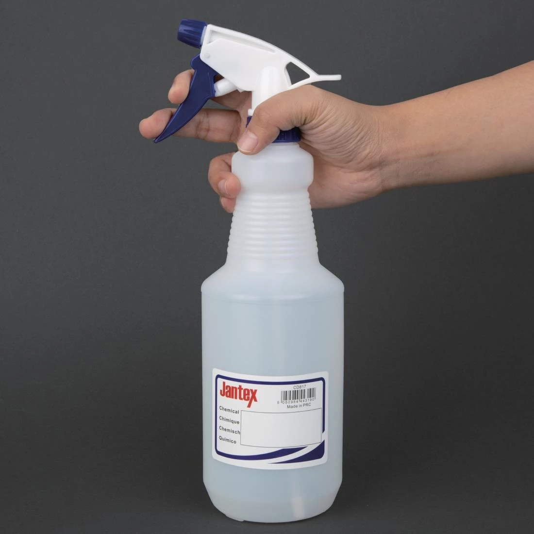 Jantex Colour-Coded Trigger Spray Bottle Blue 750ml - Image 3