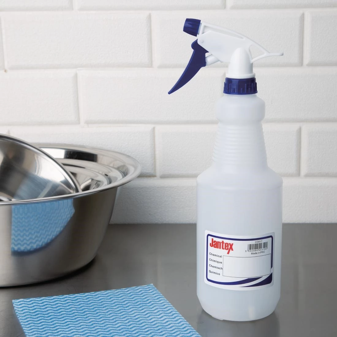 Jantex Colour-Coded Trigger Spray Bottle Blue 750ml - Image 4