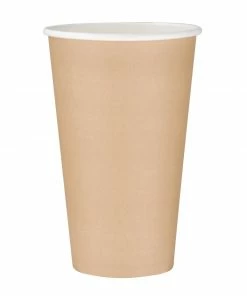 Fiesta Recyclable Single Wall Takeaway Coffee Cups Kraft 455ml / 16oz
