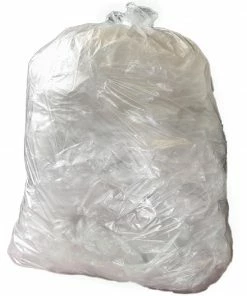Jantex Heavy Duty Recycled Bin Bag 18kg 120ltr Clear (Pack Of 100)