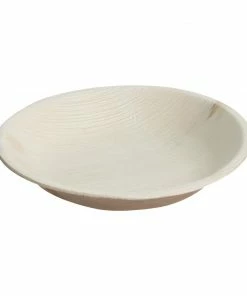 Fiesta Compostable Deep Palm Leaf Plates Round 175mm (Pack Of 100)