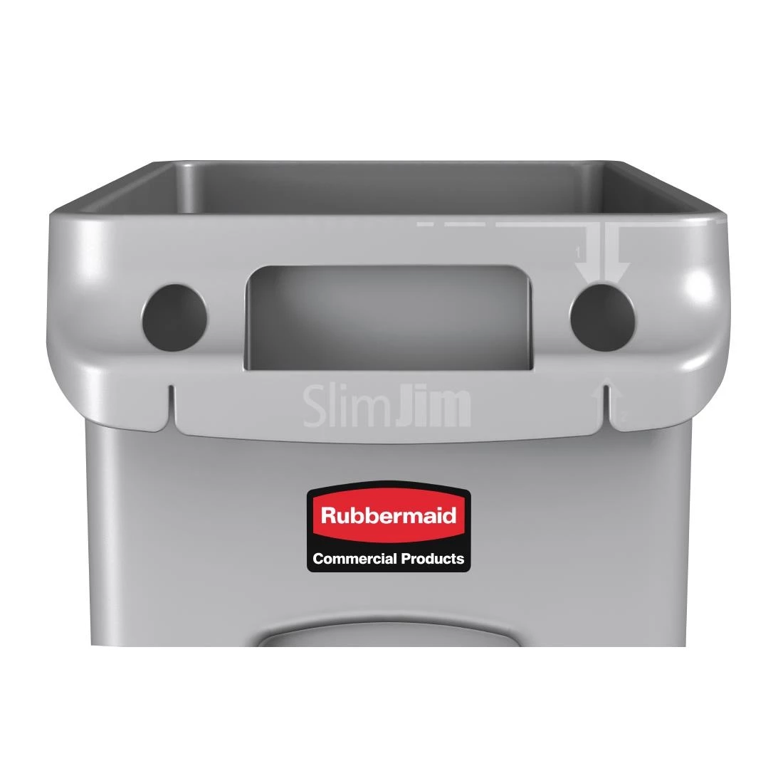 Rubbermaid Slim Jim Container With Venting Channels Grey 87Ltr - Image 4