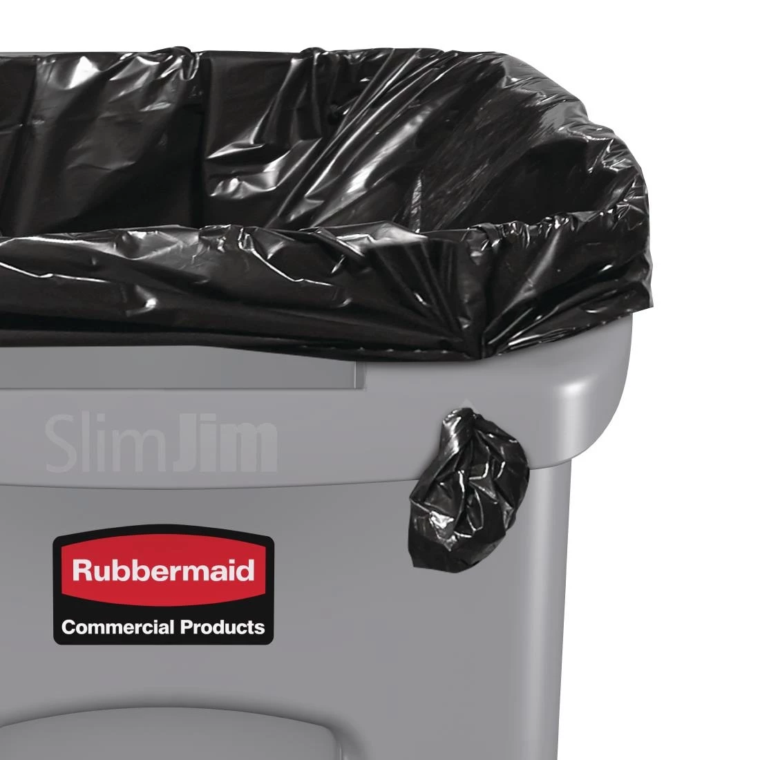 Rubbermaid Slim Jim Container With Venting Channels Grey 87Ltr - Image 5