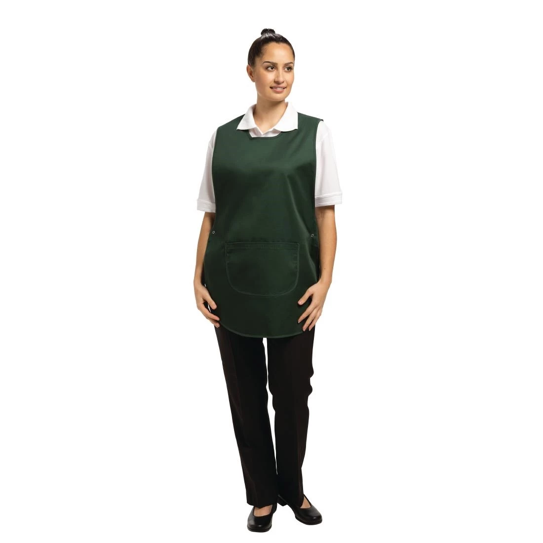 Whites Chefs Clothing Whites Tabard With Pocket Green