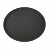 Olympia Kristallon Polypropylene Oval Non-Slip Tray Black 685mm