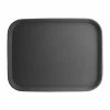 Olympia Kristallon Polypropylene Rectangular Non-Slip Tray Black