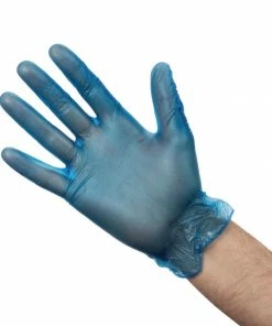 Hygiplas Vogue Powdered Vinyl Gloves Blue (Pack Of 100)