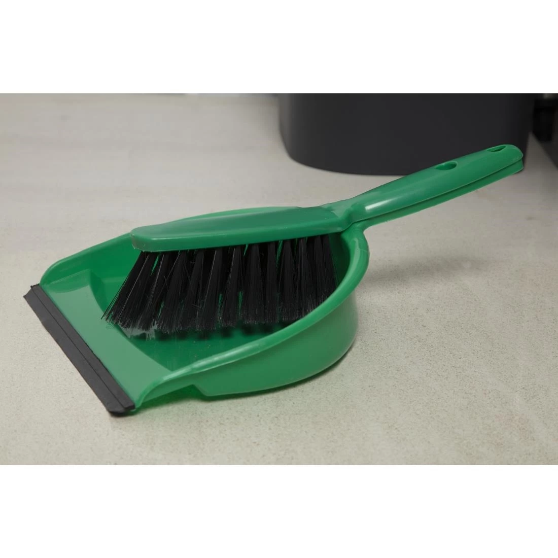 Jantex Soft Dustpan And Brush Set Green - Image 2
