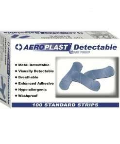 AEROPLAST DETECTABLE BLUE PLASTERS EXTRA WIDE 25X75MM - BOX 100