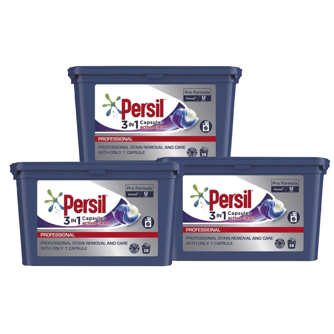 Persil Pro-Formula 3in1 Active Clean Laundry Capsules (Pack Of 3x38) - Image 2