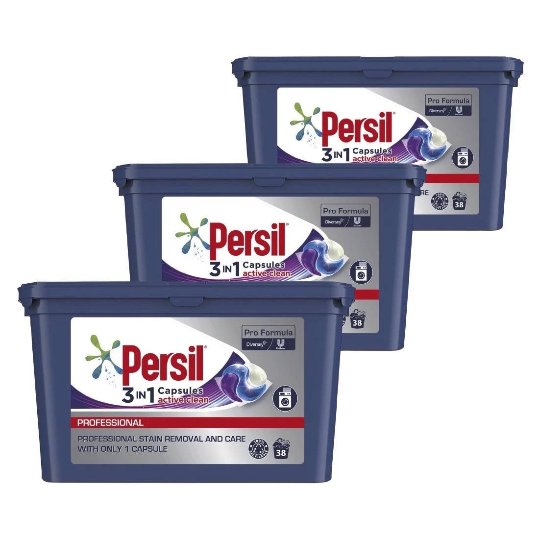 Persil Pro-Formula 3in1 Active Clean Laundry Capsules (Pack Of 3x38) - Image 3