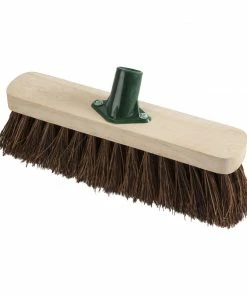 Jantex Wooden Broom Head Stiff Bassine 12in