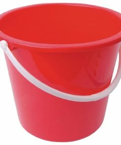 Jantex Round Plastic Bucket Red 10Ltr