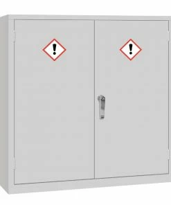 Elite Lockers COSHH Cabinet Double Door Grey 30Ltr