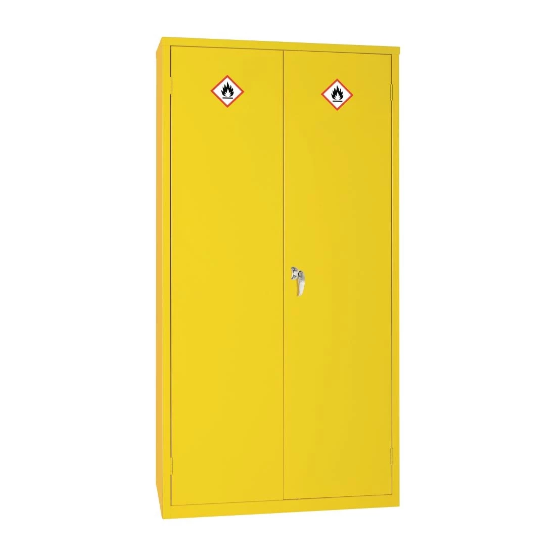 Elite Lockers Hazardous Substance Cabinet Double Door Yellow 50Ltr