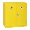 Elite Lockers Hazardous Substance Cabinet Double Door Yellow 30Ltr