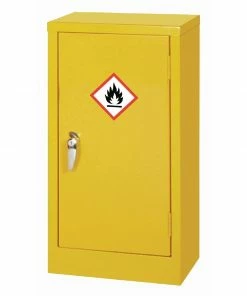 Elite Lockers Hazardous Substance Cabinet Single Door Yellow 10Ltr