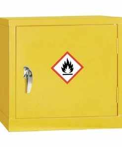 Elite Lockers Hazardous Substance Cabinet Single Door Yellow 5Ltr