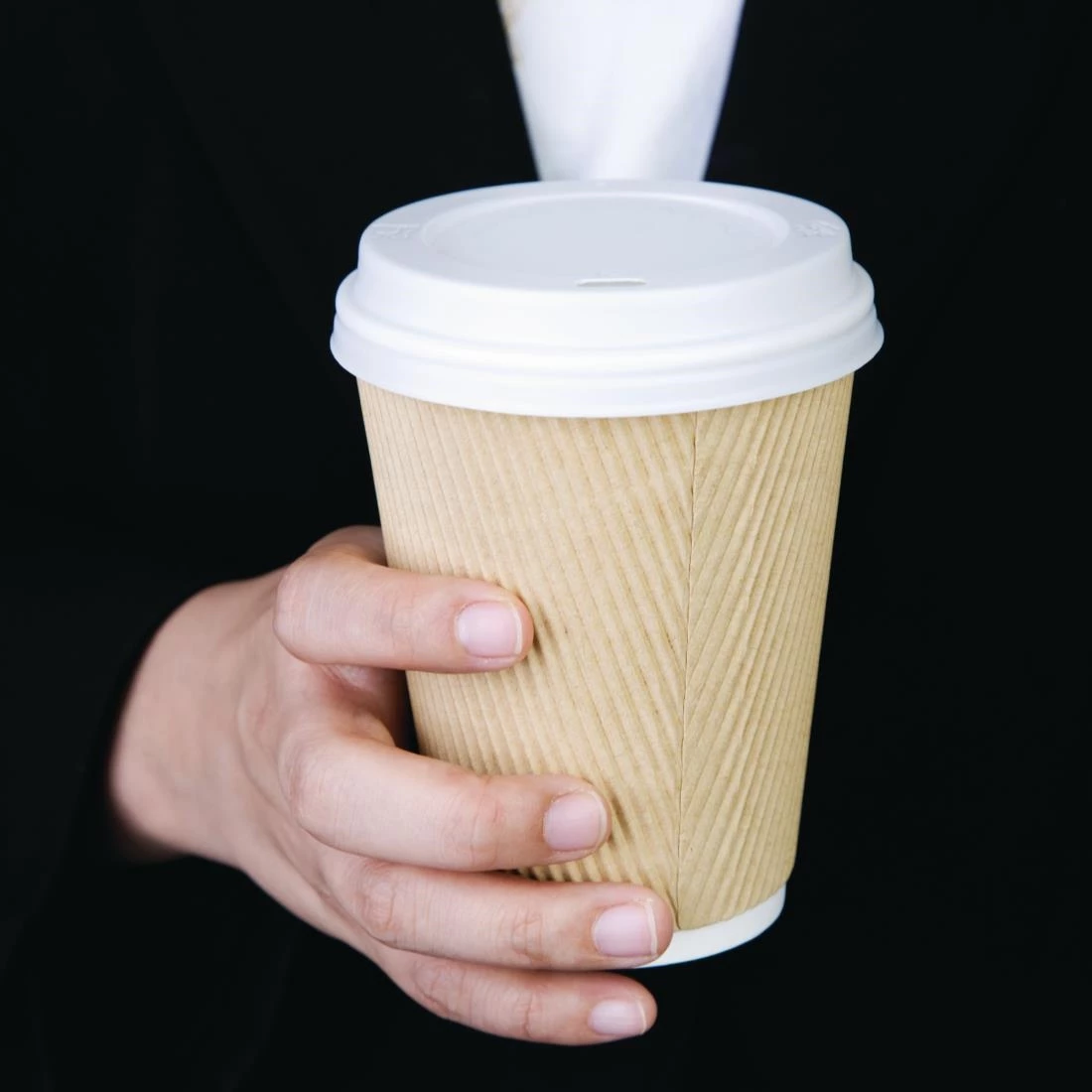 Fiesta Recyclable Coffee Cup Lids White 340ml / 12oz And 455ml / 16oz - Image 2