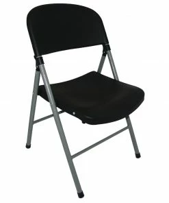 Bolero Foldaway Utility Chairs Black (Pack Of 2)