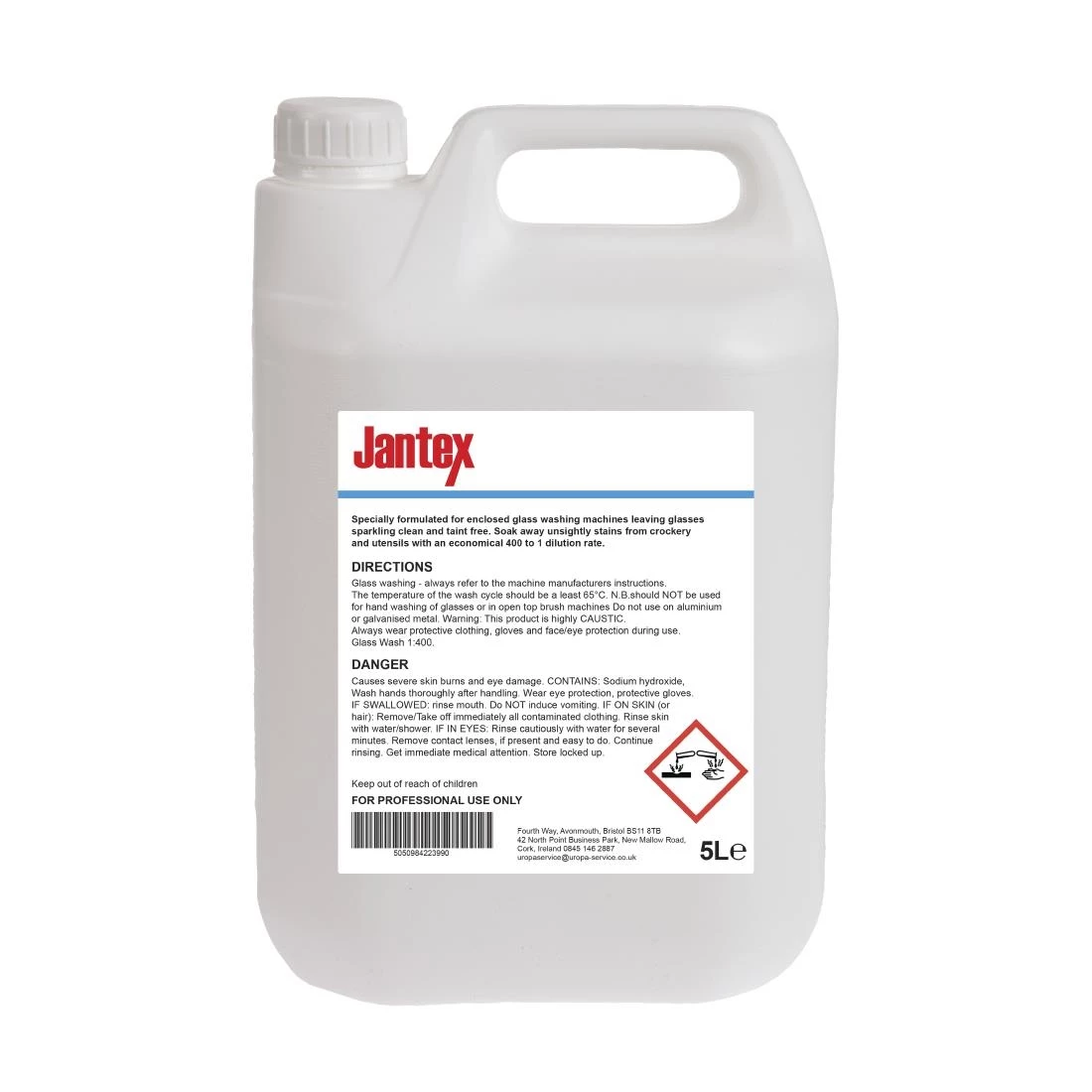 Jantex Glasswasher Detergent Concentrate 5Ltr - Image 2