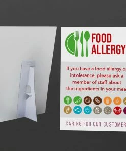 Mileta Customer Allergen Symbols & Ingredients Awareness Pub & Cafe Notice (2 X Display Options)