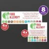 Mileta Allergy Awareness Sticker Pack (Pack Of 8 Self Adhesive Vinyl Stickers)