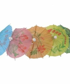 Fiesta Recyclable Paper Parasols Mixed Colours (Pack Of 144)