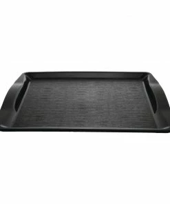 Olympia Kristallon Polypropylene Handled Fast Food Tray Black 420mm