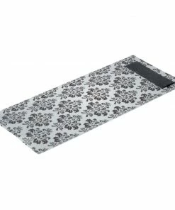 Europochette White With Vintage Design Cutlery Pouch With Black Napkin (Pack Of 100)