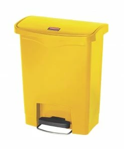 Rubbermaid Slim Jim Step On Bin Front Pedal 30Ltr Yellow