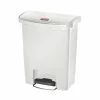 Rubbermaid Slim Jim Step On Bin Front Pedal 30Ltr White