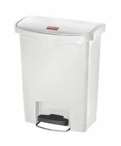 Rubbermaid Slim Jim Step On Bin Front Pedal 30Ltr White