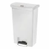Rubbermaid Slim Jim Step On Bin Front Pedal 50Ltr White