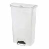Rubbermaid Slim Jim Step On Bin Front Pedal 68Ltr White