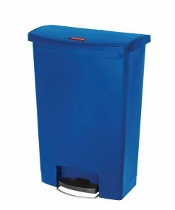 Rubbermaid Slim Jim Step On Bin Front Pedal 90Ltr Blue