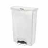 Rubbermaid Slim Jim Step On Bin Front Pedal 90Ltr White