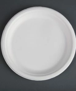 Fiesta Compostable Bagasse Plates Round 260mm (Pack Of 50)