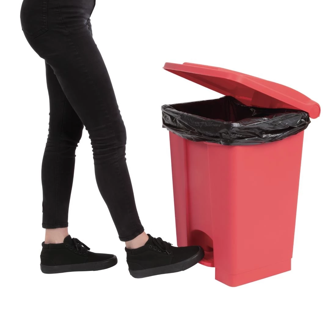 Jantex Kitchen Pedal Bin Red 45Ltr - Image 6