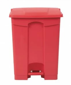 Jantex Kitchen Pedal Bin Red 65Ltr