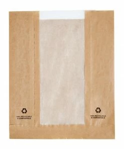 Fiesta Compostable Food Bags With Glassine Windows (Pack Of 1000)