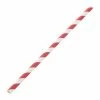 Fiesta Compostable Paper Straws Red Stripes (Pack Of 250)