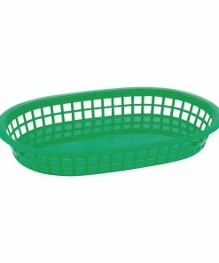 Olympia Kristallon Polypropylene Food Baskets Green (Pack Of 6)