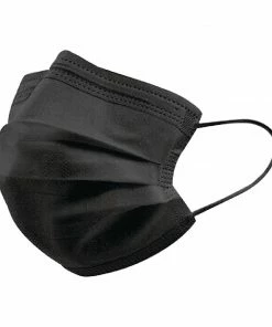 Omnitex Black Type IIR Front Of House Face Masks (Pack Of 50)