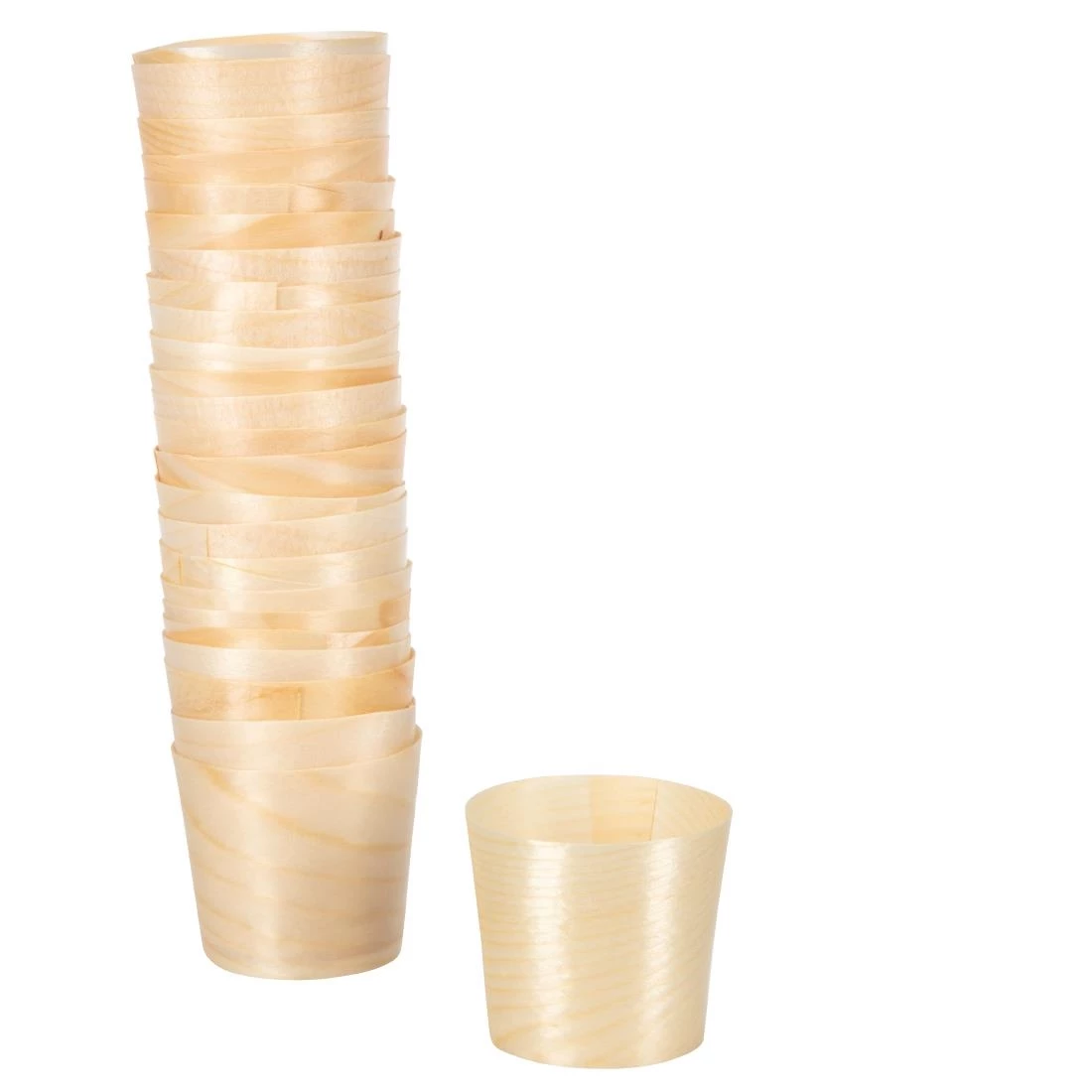 Fiesta Compostable Wooden Sauce Pots 38ml / 1.25oz (Pack Of 100) - Image 2