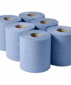 Jantex Centrefeed Blue Rolls 2-Ply 120m (Pack Of 6)